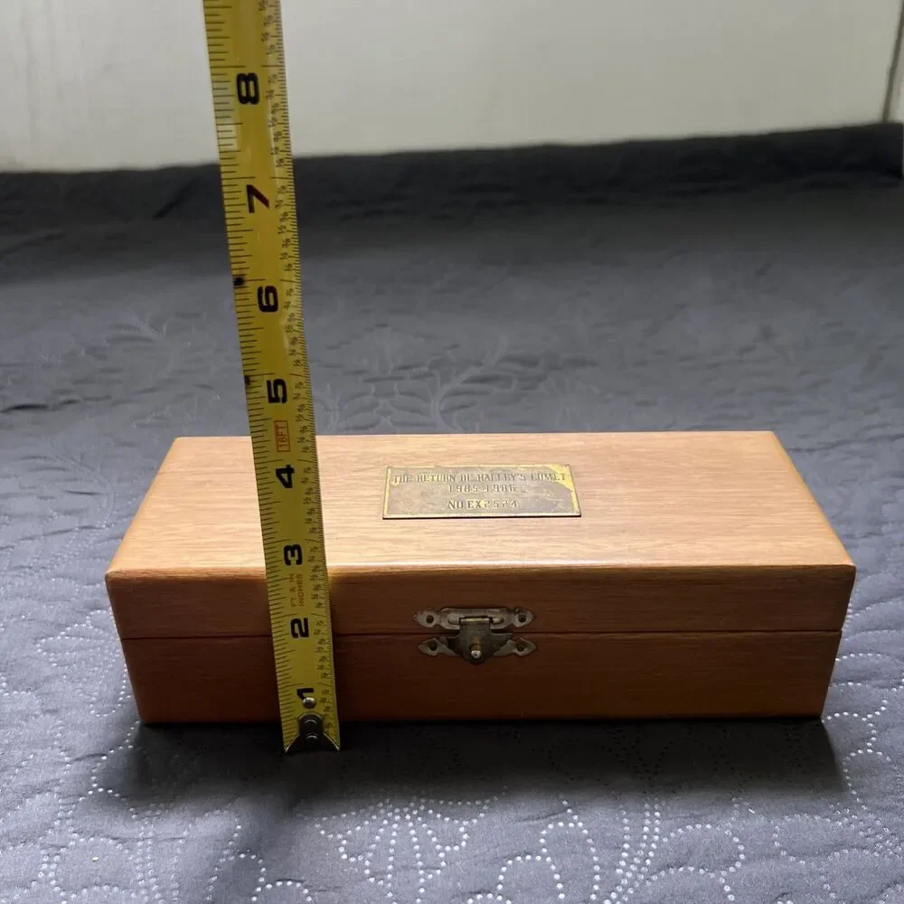 Halley's Comet 1985-1986 Brass Telescope 30x40mm Japan with Wooden Box Vintage